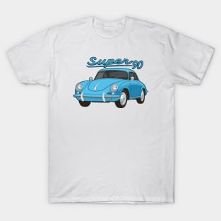 356 B Super 90 gt coupe Car classic vintage retro aqua T-Shirt